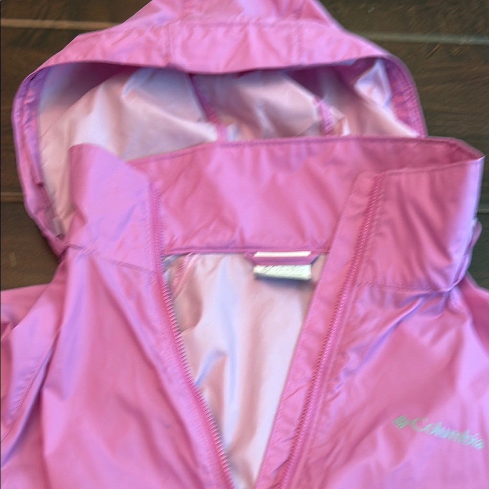 Columbia Kids Pink Hooded Raincoat